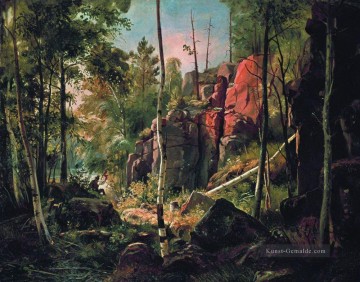 Blick auf Valaam Insel kukko 1860 1 klassische Landschaft Ivan Ivanovich Wald Ölgemälde